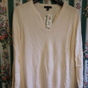Beautiful creamy ivory cashmere tunic!